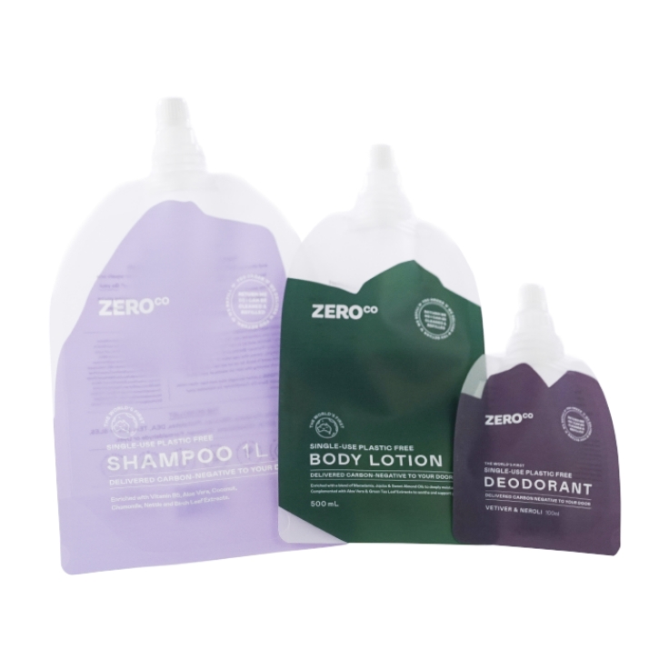 Circular economy pouch packaging for Zero Co. by O F Packaging